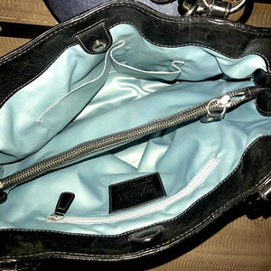 Black Leather Coach Handbag